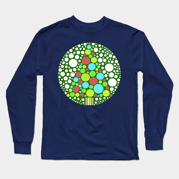 Holiday Tree in Snow Long Sleeve T-Shirt by PalmGallery